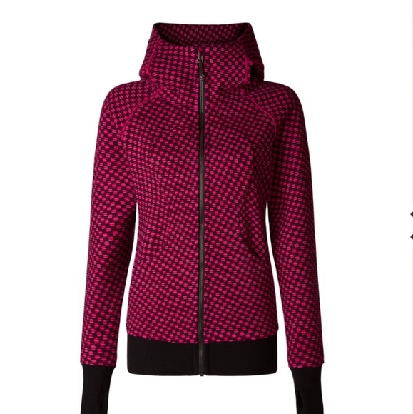 lululemon athletica Tops - Lululemon Scuba Hoodie III, Deep Dive Berry Rumble Black / Black